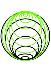vector illustration of green ball - Lilleaker 