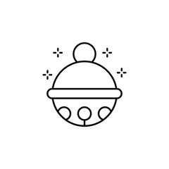 Fototapeta premium Bell, Christmas icon. Simple line, outline vector of new year icons for ui and ux, website or mobile application