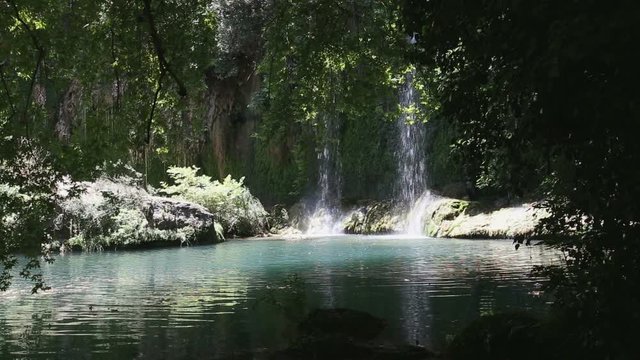 Kursunlu waterfall and turquoise lake