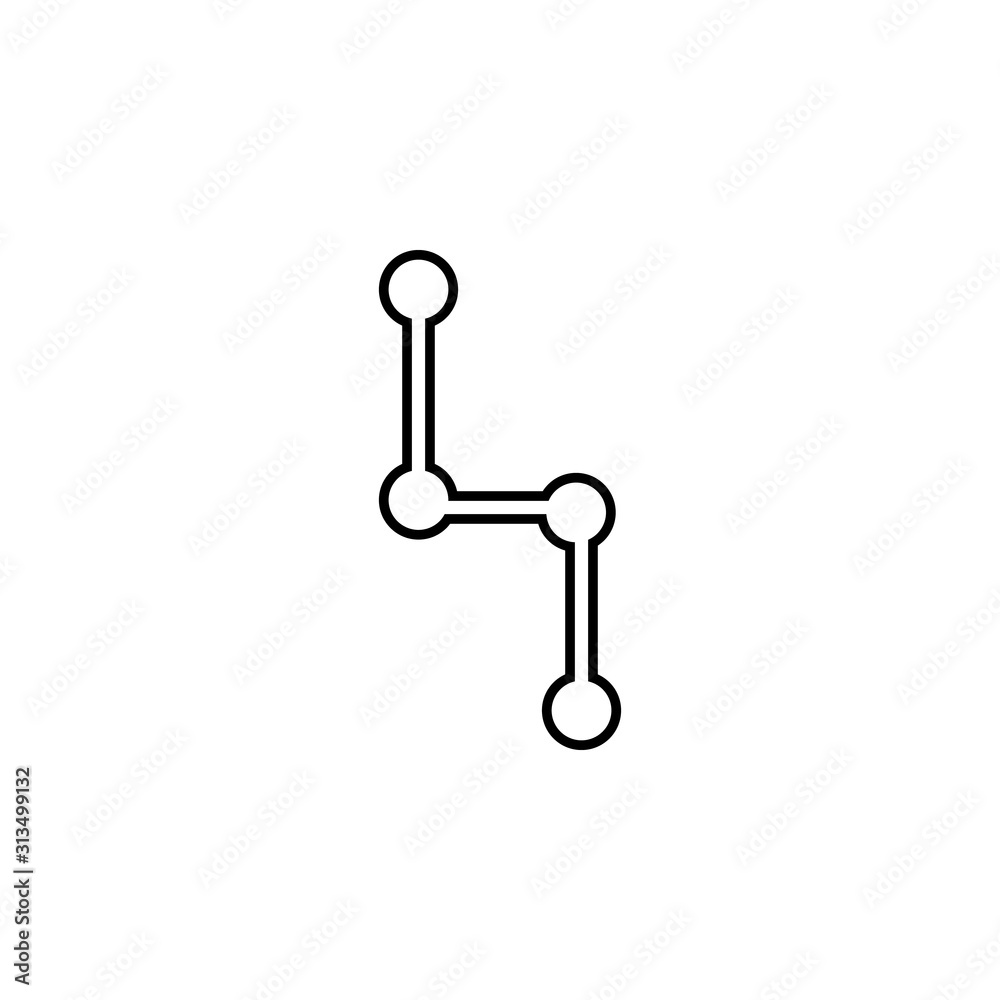 Poster connected points icon. simple thin line, outline vector of banking icons for ui and ux, website or m