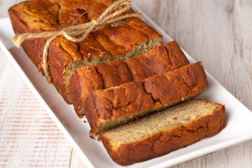 Close Up Banana Bread