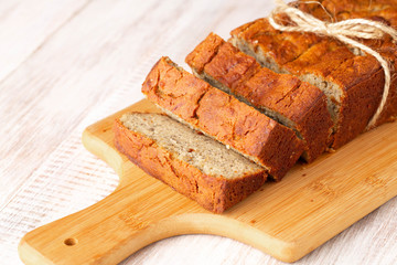 Banana Bread on Cutting Board
