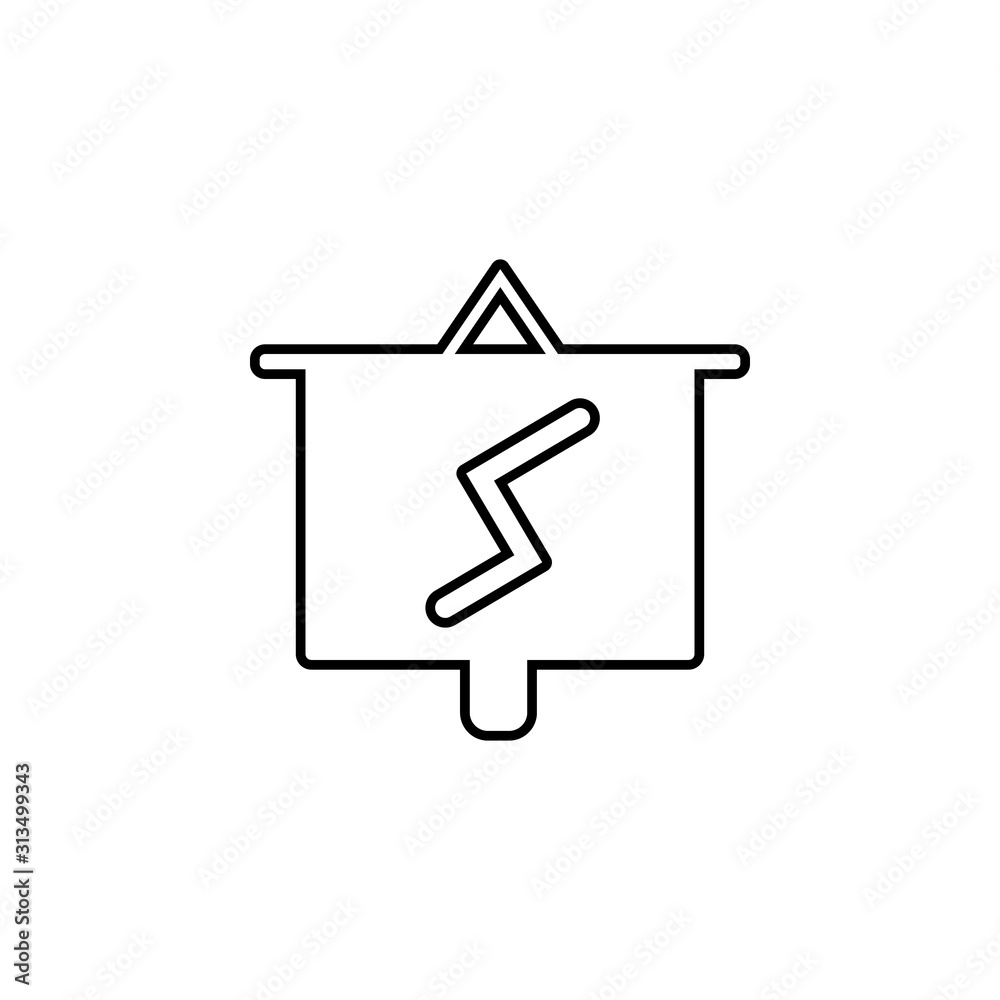 Poster chart presentation icon. simple thin line, outline vector of banking icons for ui and ux, website or