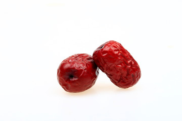 Red dates isolated on a white background