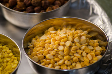 Indian Foods on the table. The typical food idea of India is curry with so much spices.