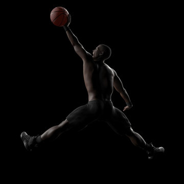 Greatest of all thime dunk pose isolated 3d render