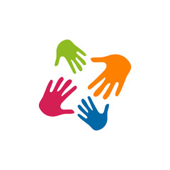 Hands logo design vector illustration template