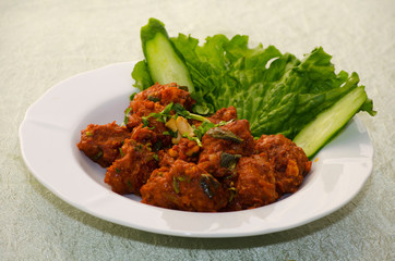 Indian Foods on the table. The typical food idea of India is curry with so much spices.