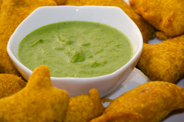 Indian Foods on the table. The typical food idea of India is curry with so much spices.