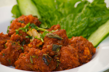 Indian Foods on the table. The typical food idea of India is curry with so much spices.