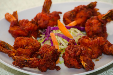 Indian Foods on the table. The typical food idea of India is curry with so much spices.