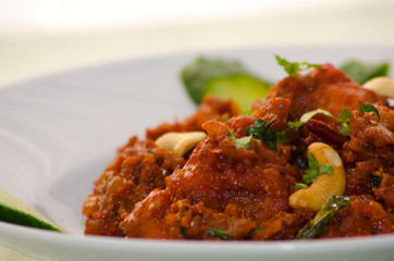 Indian Foods on the table. The typical food idea of India is curry with so much spices.
