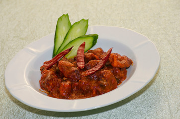 Indian Foods on the table. The typical food idea of India is curry with so much spices.