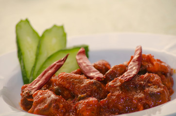 Indian Foods on the table. The typical food idea of India is curry with so much spices.