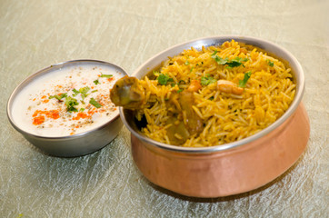 Indian Foods on the table. The typical food idea of India is curry with so much spices.