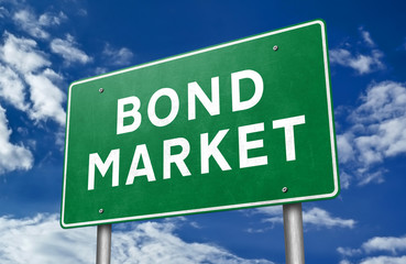 Bond Market - road sign illustration
