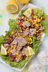 Tuna salad with vegetables