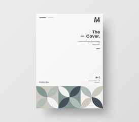 Amazing business presentation vector A4 vertical orientation front page mock up. Modern corporate report cover abstract geometric illustration design layout. Company identity brochure template.