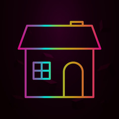 house nolan style icon. Simple thin line, outline vector of building landmarks icons for ui and ux, website or mobile application