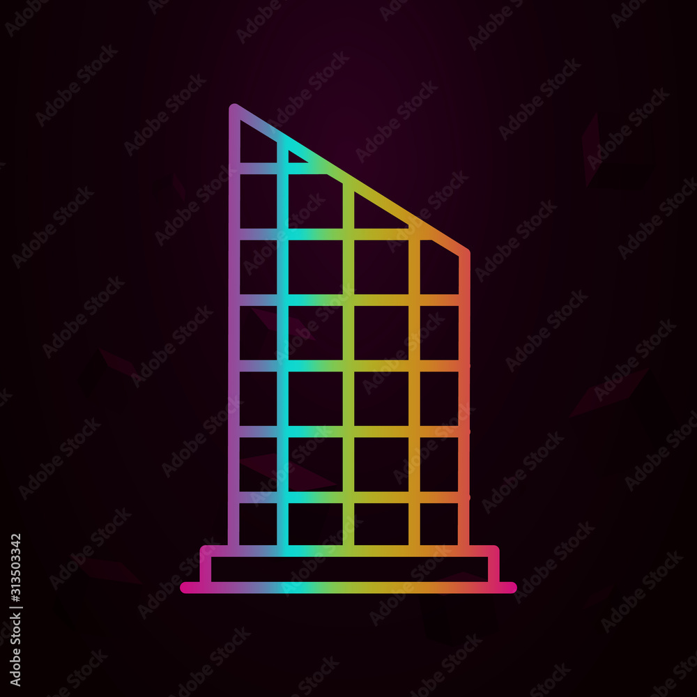 Poster university nolan style icon. simple thin line, outline vector of building landmarks icons for ui and