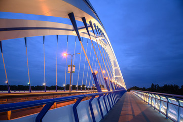 Naklejka premium Detail view of arch on Apollo bridge in Bratislava, Slovakia