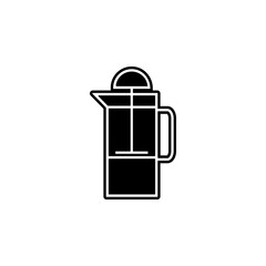 press the kettle icon. Simple glyph, flat vector of kitchen icons for ui and ux, website or mobile application