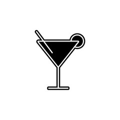 cocktail glass icon. Simple glyph, flat vector of kitchen icons for ui and ux, website or mobile application