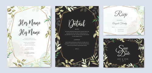 beautiful floral wreath wedding card template