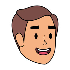 young man head avatar character icon