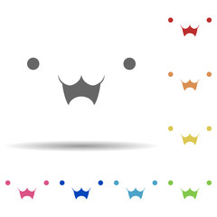 Fototapeta premium Show teeth face in multi color style icon. Simple thin line, outline vector of smile icons for ui and ux, website or mobile application