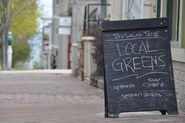 Local Greens Vegetables for Sale at Neighborhood Market