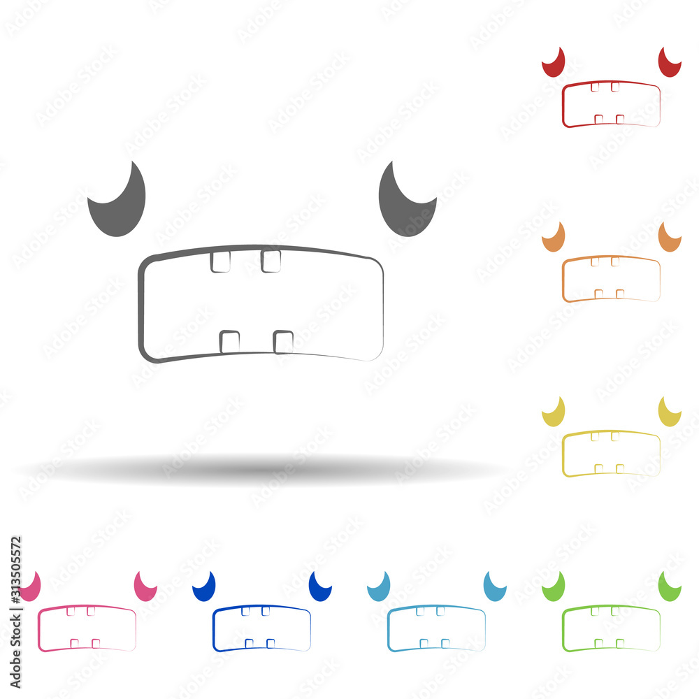 Aufkleber weeping face in multi color style icon. simple thin line, outline vector of smile icons for ui and u