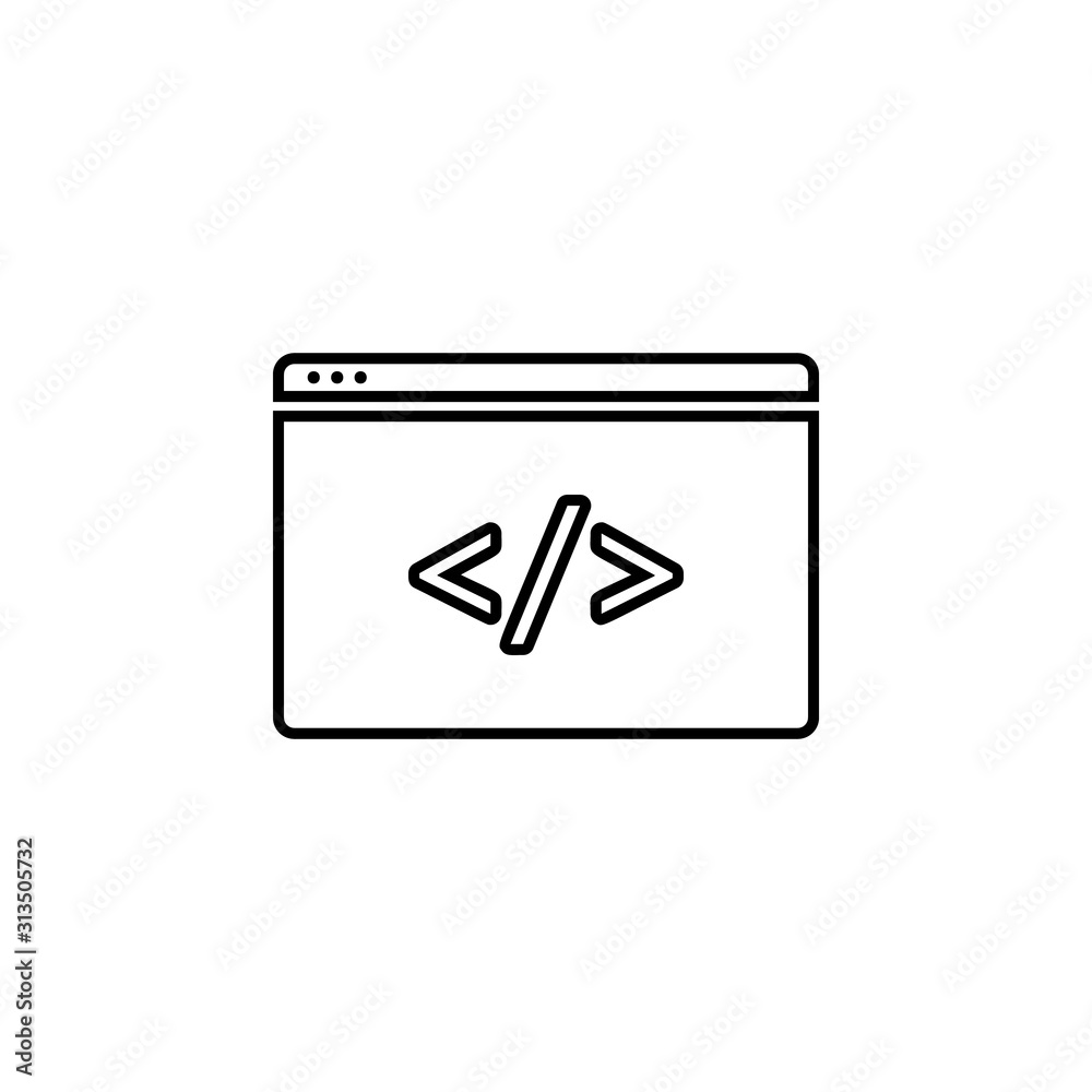 Aufkleber browser icon. simple thin line, outline vector of web icons for ui and ux, website or mobile applica