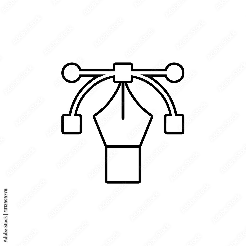 Poster pen editing icon. simple thin line, outline vector of web icons for ui and ux, website or mobile app