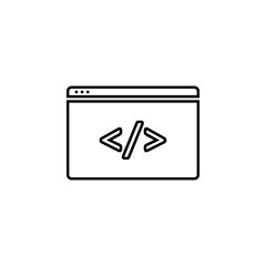 browser icon. Simple thin line, outline vector of web icons for ui and ux, website or mobile application