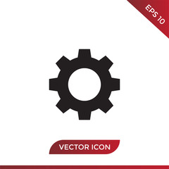Settings vector icon in modern design style for web site and mobile app