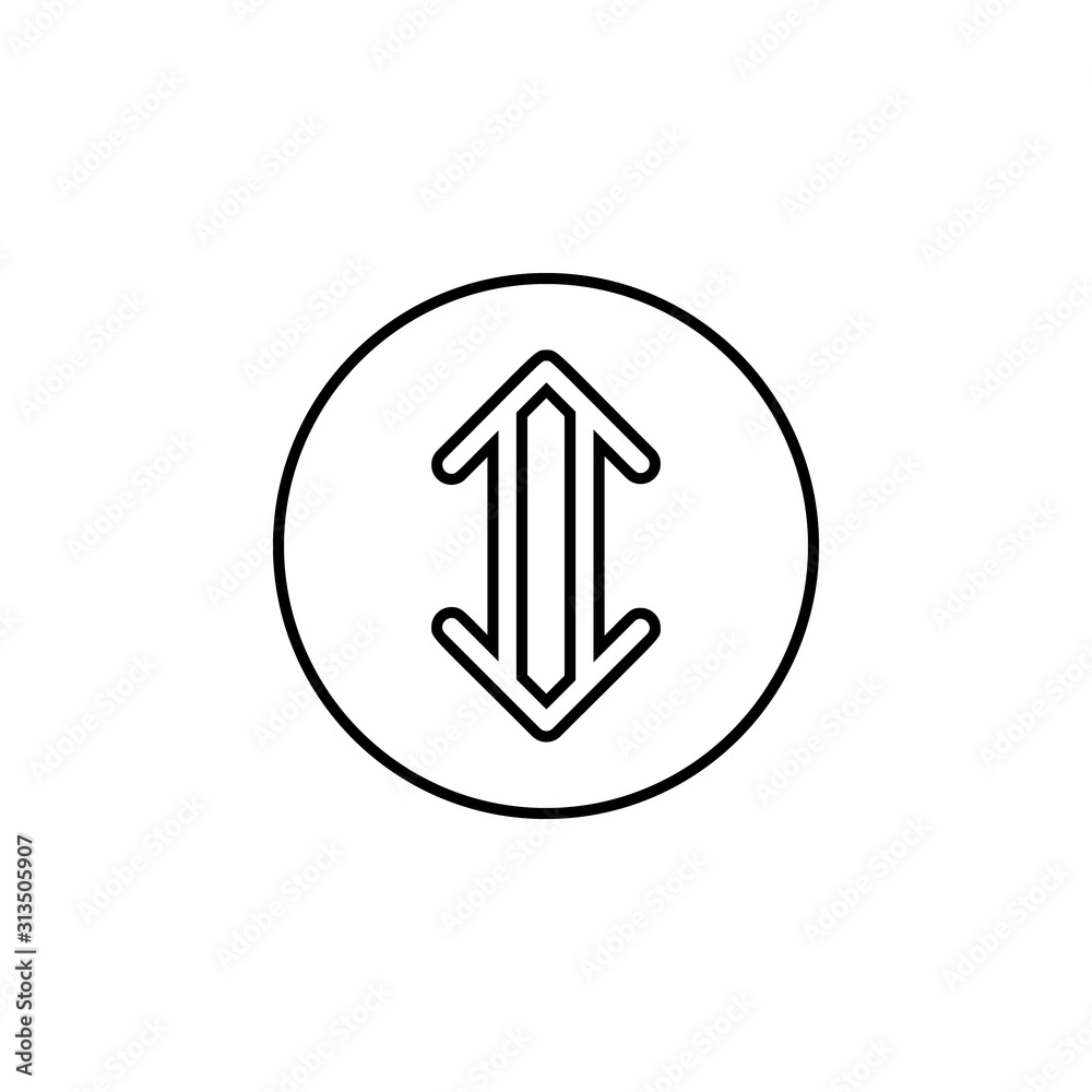 Poster arrows of different directions icon. simple thin line, outline vector of web icons for ui and ux, we