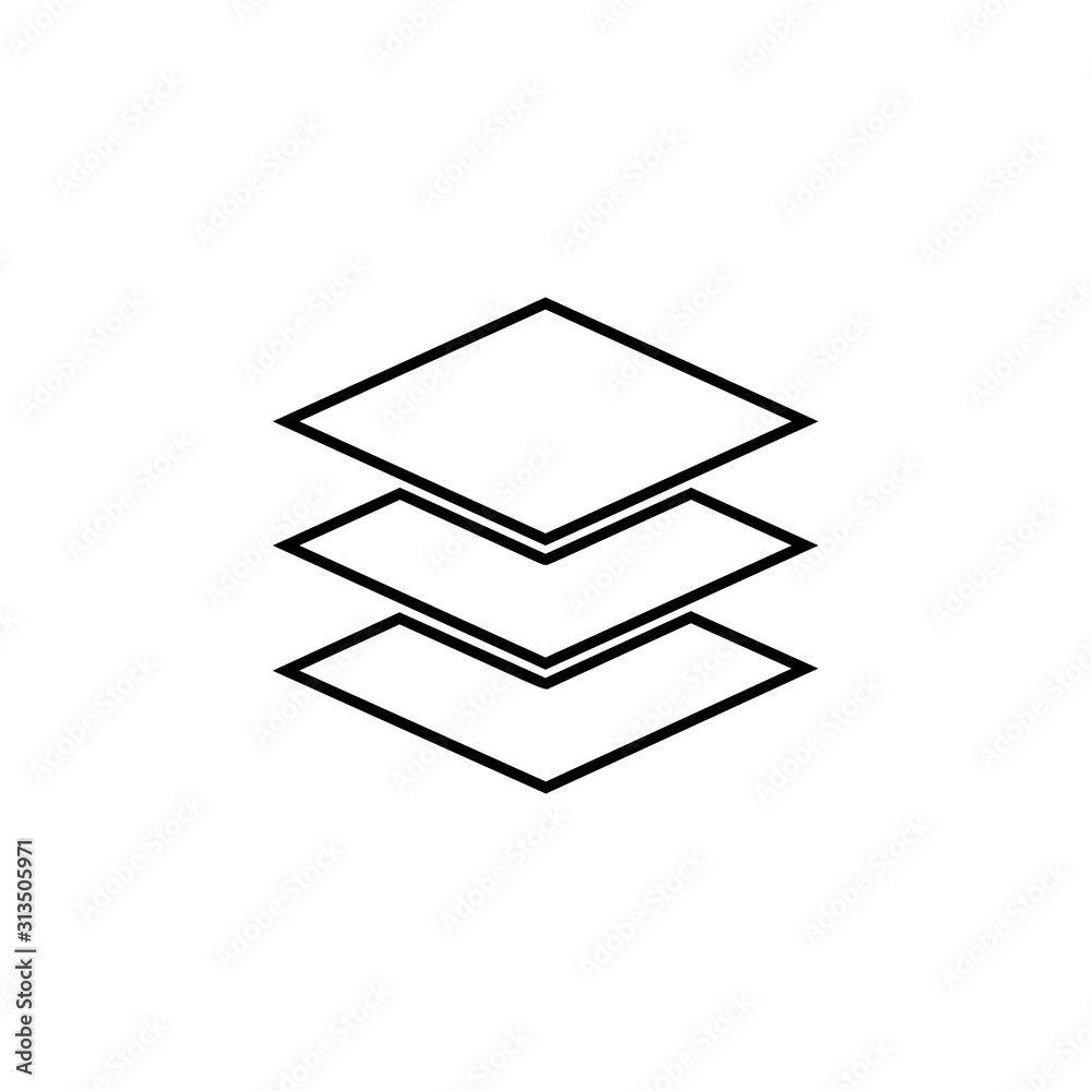 Poster layer icon. simple thin line, outline vector of web icons for ui and ux, website or mobile applicati