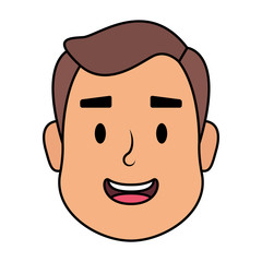 young man head avatar character icon