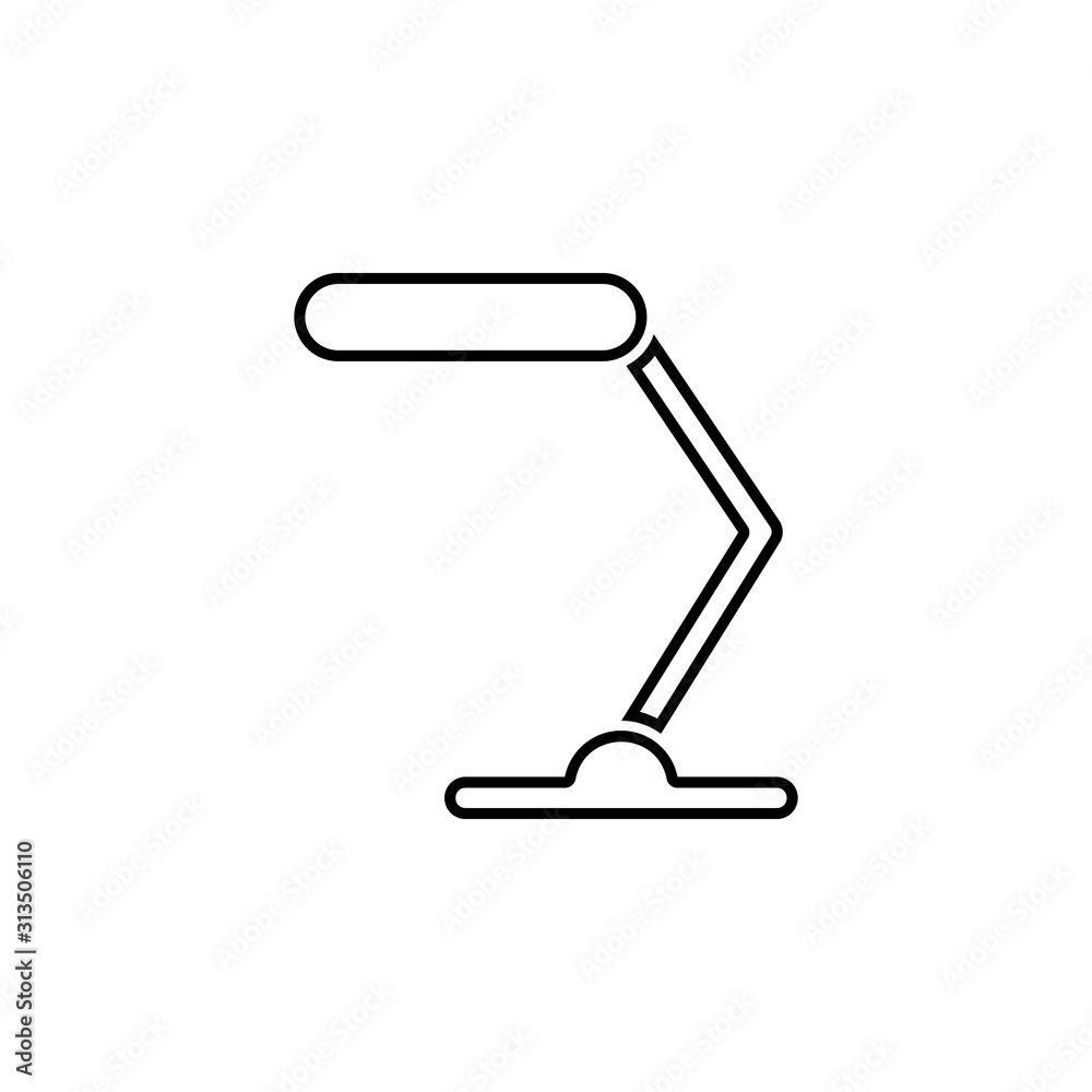 Aufkleber table lamp icon. simple thin line, outline vector of web icons for ui and ux, website or mobile appl