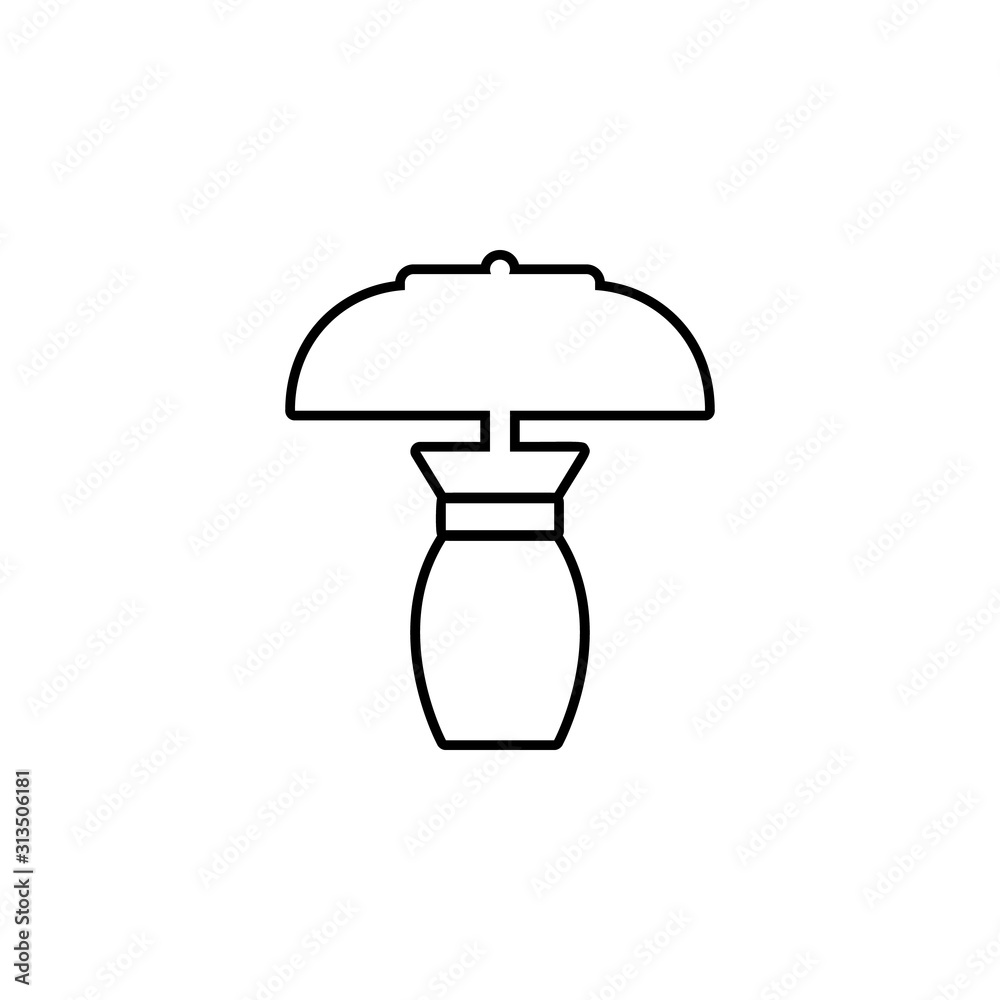 Aufkleber table lamp icon. simple thin line, outline vector of web icons for ui and ux, website or mobile appl