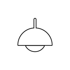 chandelier icon. Simple thin line, outline vector of web icons for ui and ux, website or mobile application