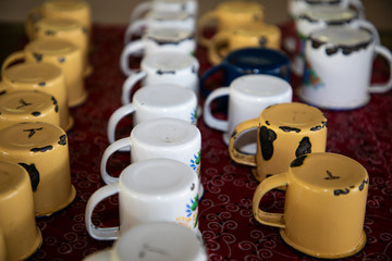 Old Cups from Costa Rica mainly used for Coffee