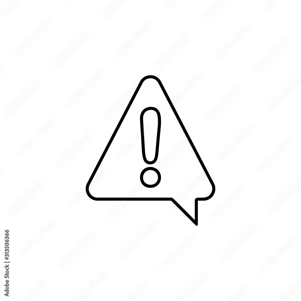 Poster notification icon. simple thin line, outline vector of web icons for ui and ux, website or mobile ap