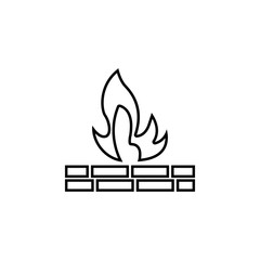 firewall icon. Simple thin line, outline vector of web icons for ui and ux, website or mobile application