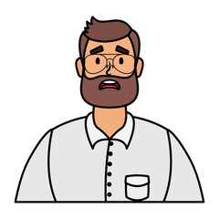 young man with beard avatar character