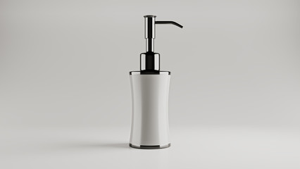 Bottle for liquid . 3D render illustration for mock up and commercial.