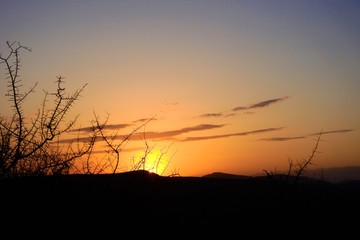 Sonnenuntergang im Samburu National Park Kenia