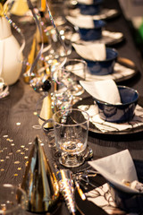 New years party table in Sweden 