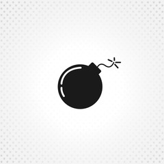 bomb icon on white background